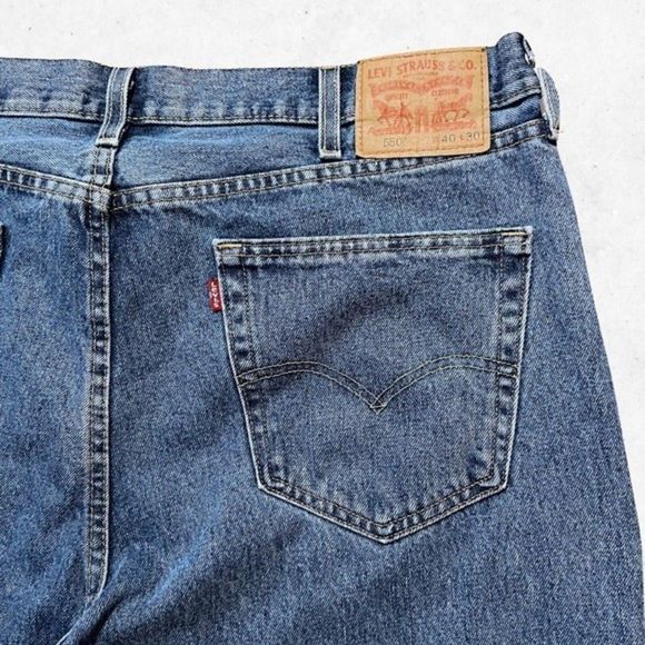 Levi's 550 Men Jeans‎ W40 L30 Denim Straight Leg Medium Wash Mid Rise Zipper - Picture 10 of 12